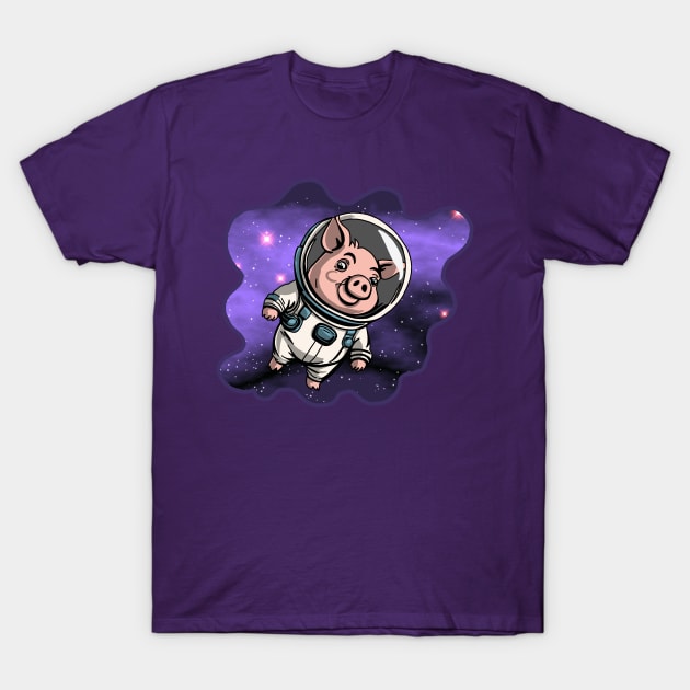 Pig Astronaut T-Shirt by deadEYEZ